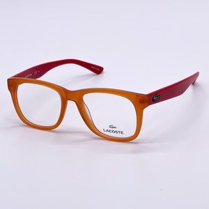 NEW LACOSTE KID’S EYEGLASSES LACOSTE L3614 800 ORANGE RED KID’S EYEWEAR LACOSTE